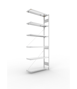 Fachbodenregal Anbauregal 2500×1000×300 mm, 230 kg Fachlast 