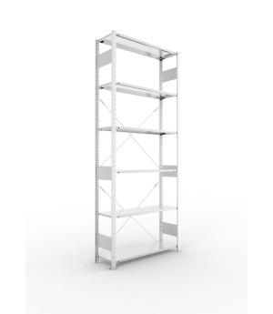 Fachbodenregal Grundregal 2500×1000×300 mm, 80 kg Fachlast –