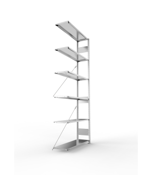 Fachbodenregal Anbauregal 2500×1000×300 mm, 80 kg Fachlast –