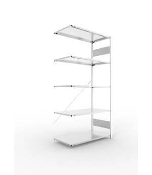 Fachbodenregal Anbauregal 2000×1000×500 mm, 80 kg Fachlast –