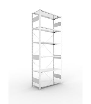 Fachbodenregal Grundregal 2500×1000×400 mm, 80 kg Fachlast –