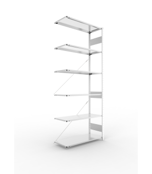 Fachbodenregal Anbauregal 2500×1000×400 mm, 80 kg Fachlast –