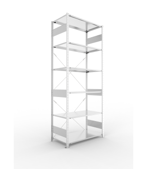 Fachbodenregal Grundregal 2500×1000×500 mm, 80 kg Fachlast –
