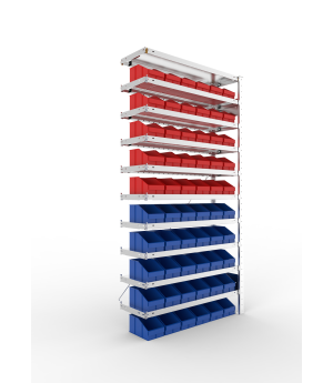 Sichtlagerkastenregal Anbauregal 2000×1000×300 mm, 100 kg Fa