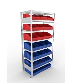 Fachbodenregal Grundregal 2000×1000×500 mm, 100 kg Fachlast 