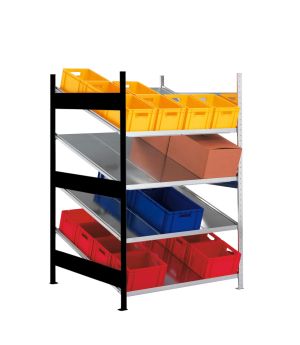 Schrägbodenregal Anbauregal 2000×1300×1228 mm, 200 kg Fachla