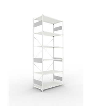 Fachbodenregal Grundregal 2500×1000×500 mm, 80 kg Fachlast –