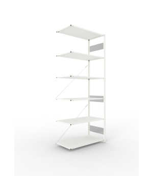 Fachbodenregal Anbauregal 2500×1000×500 mm, 80 kg Fachlast –