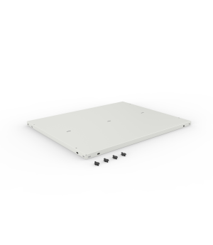 Abdeckboden CLIP COMPACT 750 x 600 mm RAL 7035 mit Trägern –