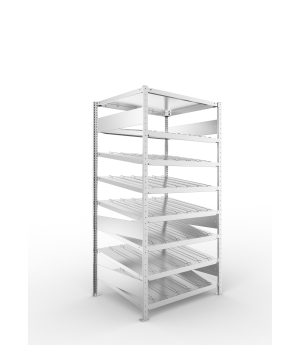 Schrägbodenregal Grundregal 2000×1000×800 mm, 200 kg Fachlas