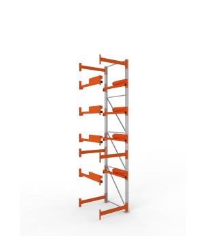 Kabeltrommelregal Anbauregal 4400×900×1100 mm, 1.000 kg Fach
