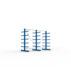 Kragarmregal ATLAS ST Komplettregal 2000×2700×500 mm, 200 kg