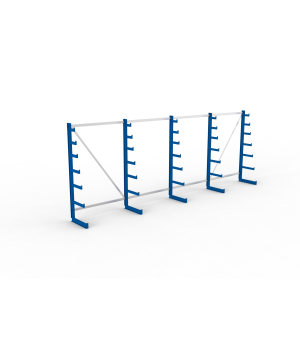 Kragarmregal ATLAS ST Komplettregal 2000×5400×500 mm, 150 kg