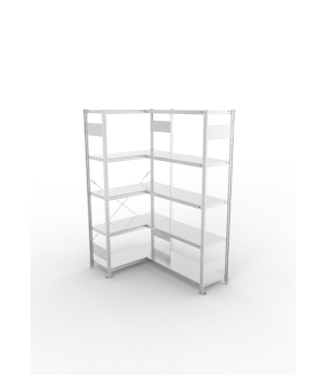 Eckregal 2000×1000×400 mm, 150 kg Fachlast – META
