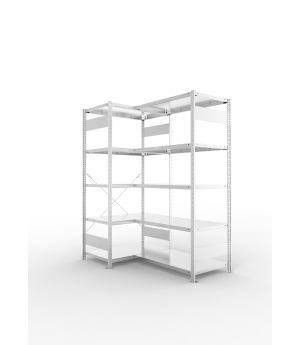 Eckregal 2000×1000×600 mm, 150 kg Fachlast – META