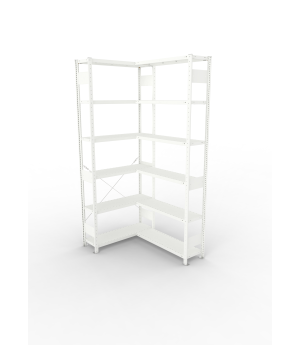 Eckregal 2500×1000×300 mm, 150 kg Fachlast – META