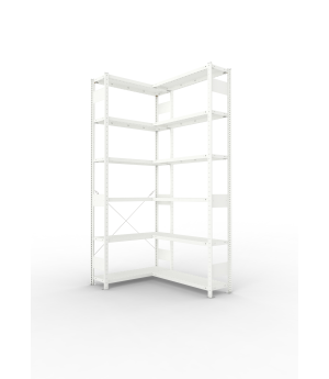 Eckregal 2500×1000×300 mm, 150 kg Fachlast – META