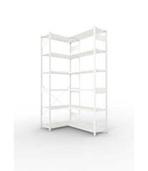 Eckregal 2500×1000×400 mm, 150 kg Fachlast – META