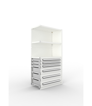 Schrankmodul 2000×1000×500 mm, 150 kg Fachlast – META