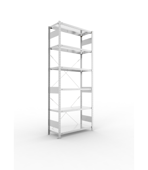 Fachbodenregal Grundregal 2500×1000×400 mm, 150 kg Fachlast 