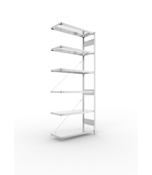 Fachbodenregal Anbauregal 2500×1000×400 mm, 150 kg Fachlast 
