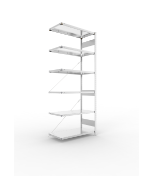 Fachbodenregal Anbauregal 2500×1000×500 mm, 150 kg Fachlast 