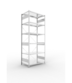 Fachbodenregal Grundregal 2500×1000×600 mm, 150 kg Fachlast 