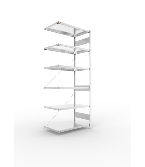 Fachbodenregal Anbauregal 2500×1000×600 mm, 150 kg Fachlast 