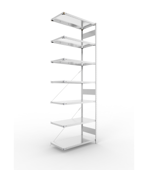 Fachbodenregal Anbauregal 3000×1000×500 mm, 150 kg Fachlast 