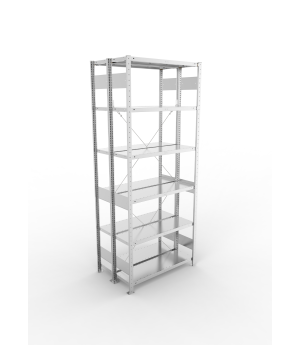 Fachbodenregal Grundregal 2500×1000×300 mm, 150 kg Fachlast 