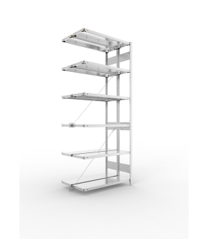 Fachbodenregal Anbauregal 2500×1000×300 mm, 150 kg Fachlast 