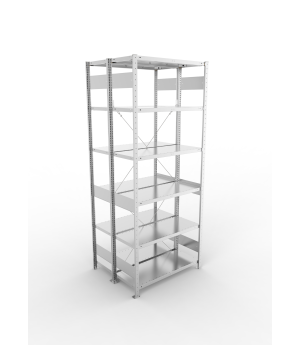 Fachbodenregal Grundregal 2500×1000×400 mm, 150 kg Fachlast 