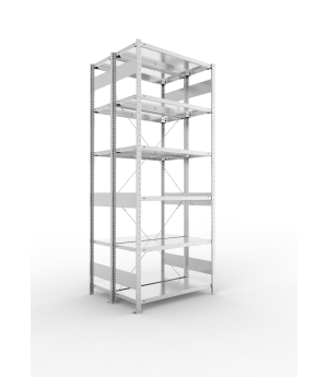 Fachbodenregal Grundregal 2500×1000×400 mm, 150 kg Fachlast 