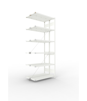 Fachbodenregal Anbauregal 2500×1000×300 mm, 150 kg Fachlast 