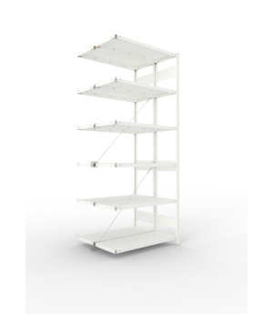 Fachbodenregal Anbauregal 2500×1000×400 mm, 150 kg Fachlast 