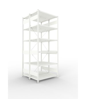 Fachbodenregal Grundregal 2500×1000×500 mm, 150 kg Fachlast 
