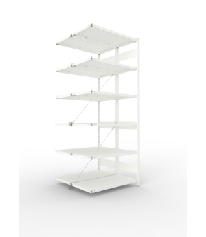 Fachbodenregal Anbauregal 2500×1000×500 mm, 150 kg Fachlast 