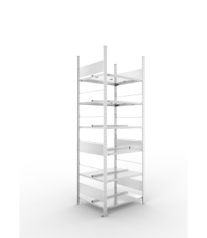 Büro-Steckregal Grundregal 2200×750×600 mm, 108 Ordner – MET