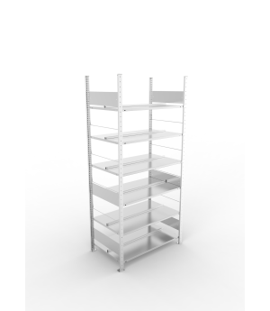 Büroregal Grundregal 2200×1000×600 mm, 144 Ordner – META