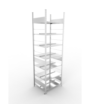 Büroregal Grundregal 2500×750×600 mm, 126 Ordner – META