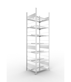 Büro-Steckregal Grundregal 2500×750×600 mm, 126 Ordner – MET