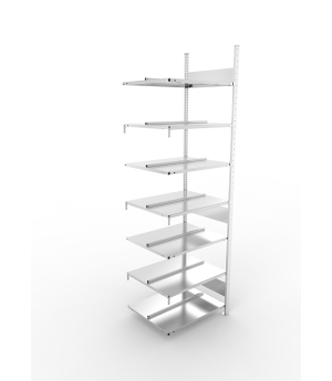 Büroregal Anbauregal 2500×750×600 mm, 126 Ordner – META