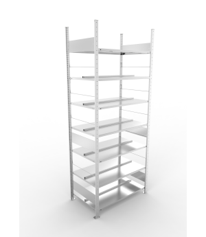 Büroregal Grundregal 2500×1000×600 mm, 168 Ordner – META