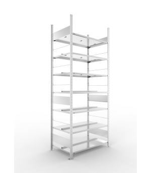 Büro-Steckregal Grundregal 2500×1000×600 mm, 168 Ordner – ME