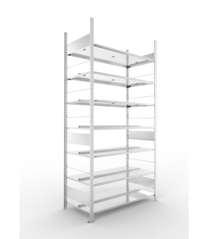 Büro-Steckregal Grundregal 2500×1250×600 mm, 210 Ordner – ME