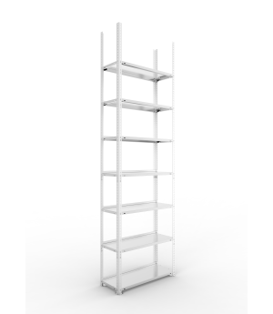 Büroregal Grundregal 2500×750×300 mm, 63 Ordner – META