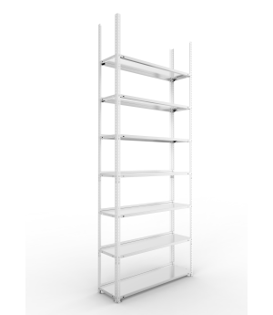 Büroregal Grundregal 2500×1000×300 mm, 84 Ordner – META