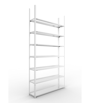 Büroregal Grundregal 2500×1250×300 mm, 105 Ordner – META