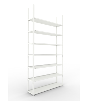 Büroregal Grundregal 2500×1250×300 mm, 105 Ordner – META