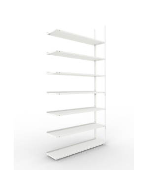 Büroregal Anbauregal 2500×1250×300 mm, 105 Ordner – META